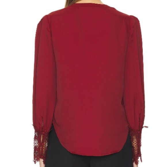 L'Agence Ava Blouse In Syrah M NWT - Picture 8 of 10